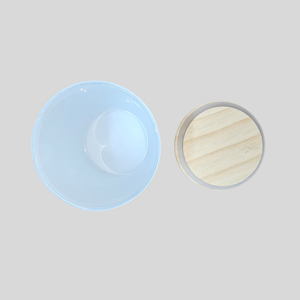 Envase Mate Tapa Madera Blanco