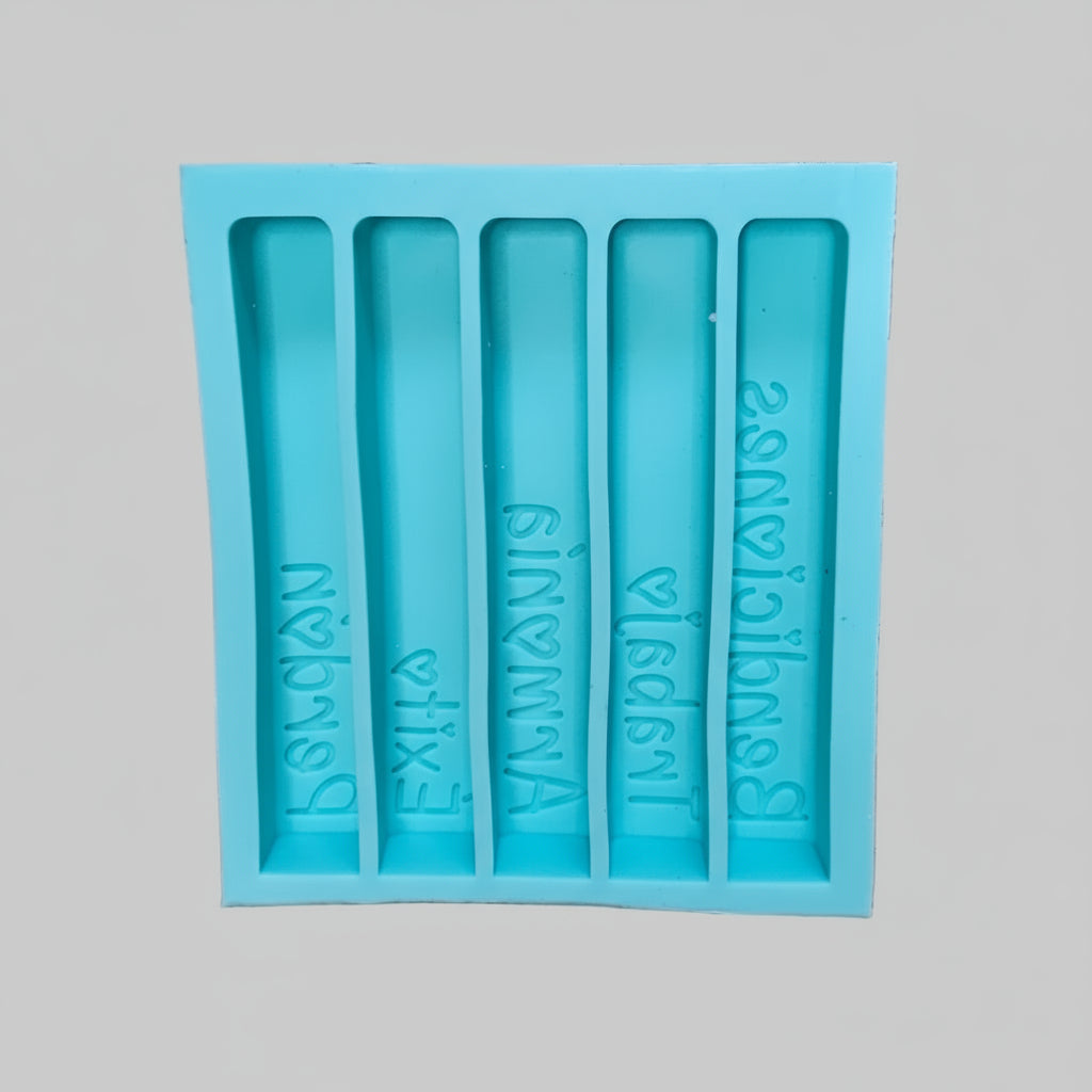 Molde Bendiciones para vela 5 Deseos